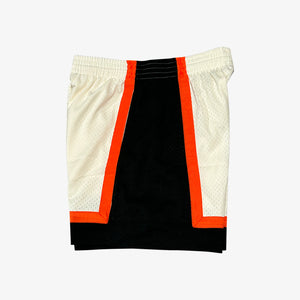 New York Knicks Hardwood Classics Throwback Off White Swingman NBA Shorts