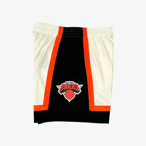 New York Knicks Hardwood Classics Throwback Off White Swingman NBA Shorts