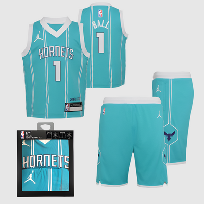 Nike Men's Charlotte Hornets LaMelo Ball #1 Teal Dri-Fit Swingman Jersey, Medium, Blue