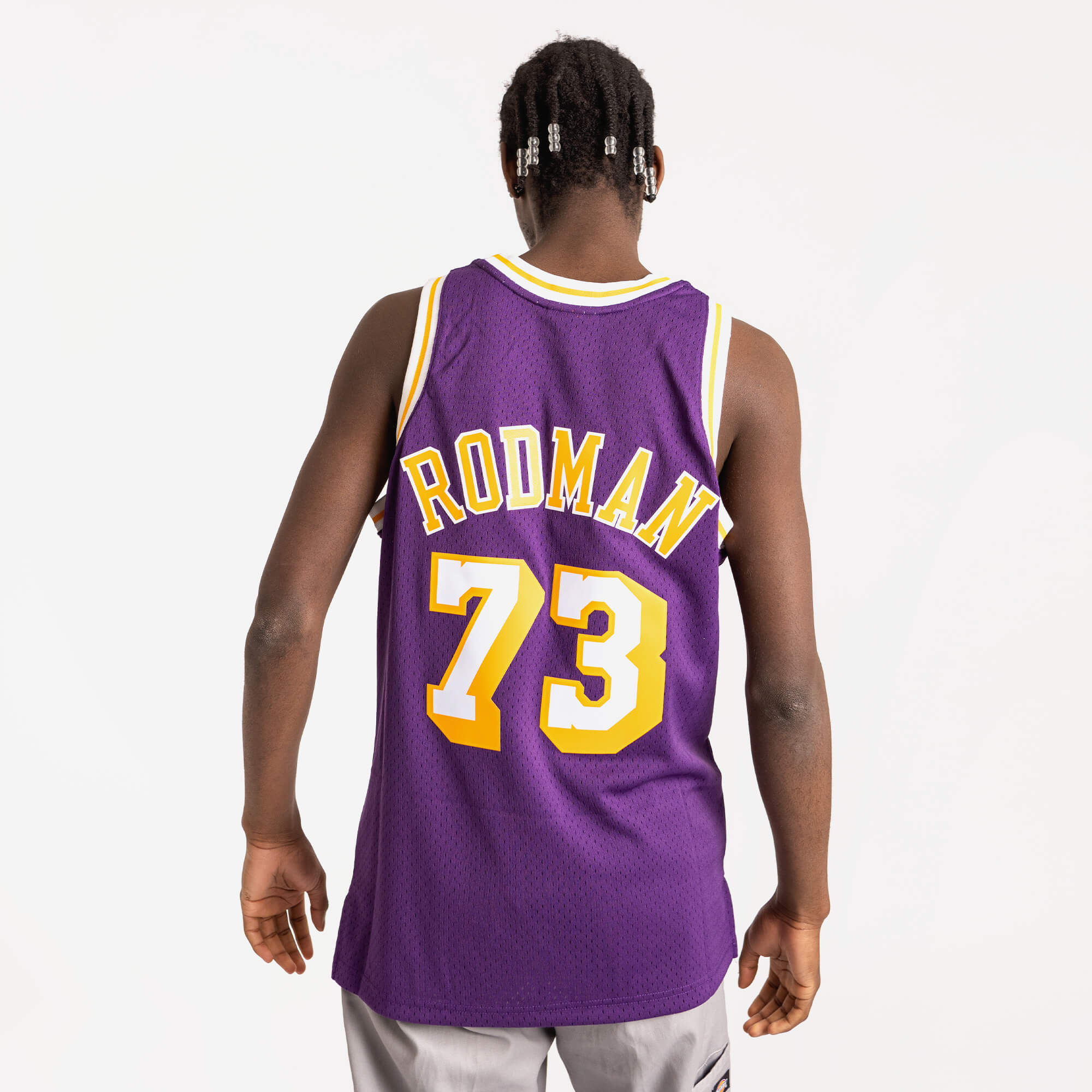 Dennis Rodman Los Angeles Lakers Mitchell & Ness Hardwood Classics Swingman  Jersey - Gold