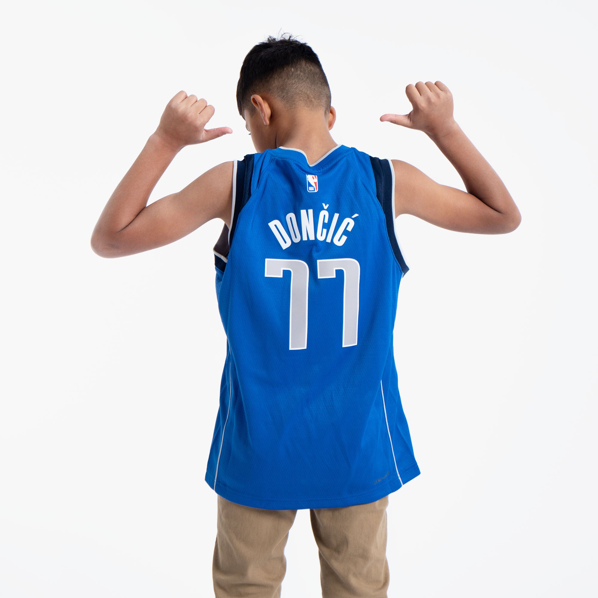 Outerstuff Luka Doncic Dallas Mavericks NBA Boys Youth 8-20 Navy Statement Edition Swingman Jersey