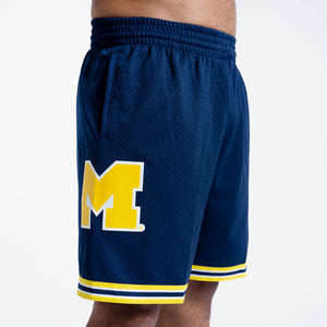 Michigan Wolverines Hardwood Classics Throwback Swingman NCAA Shorts