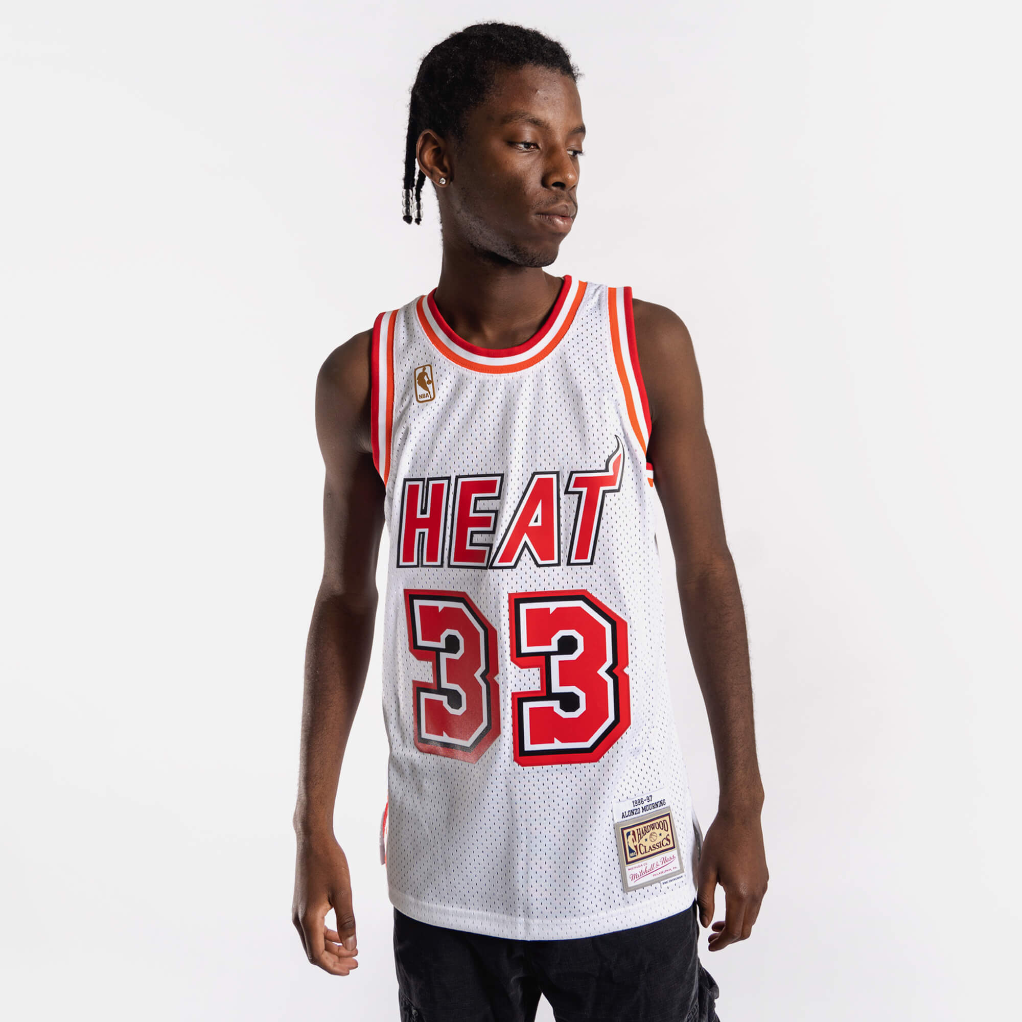 Mitchell & Ness NBA Miami Heat Jersey (Alonzo Mourning) - White XS