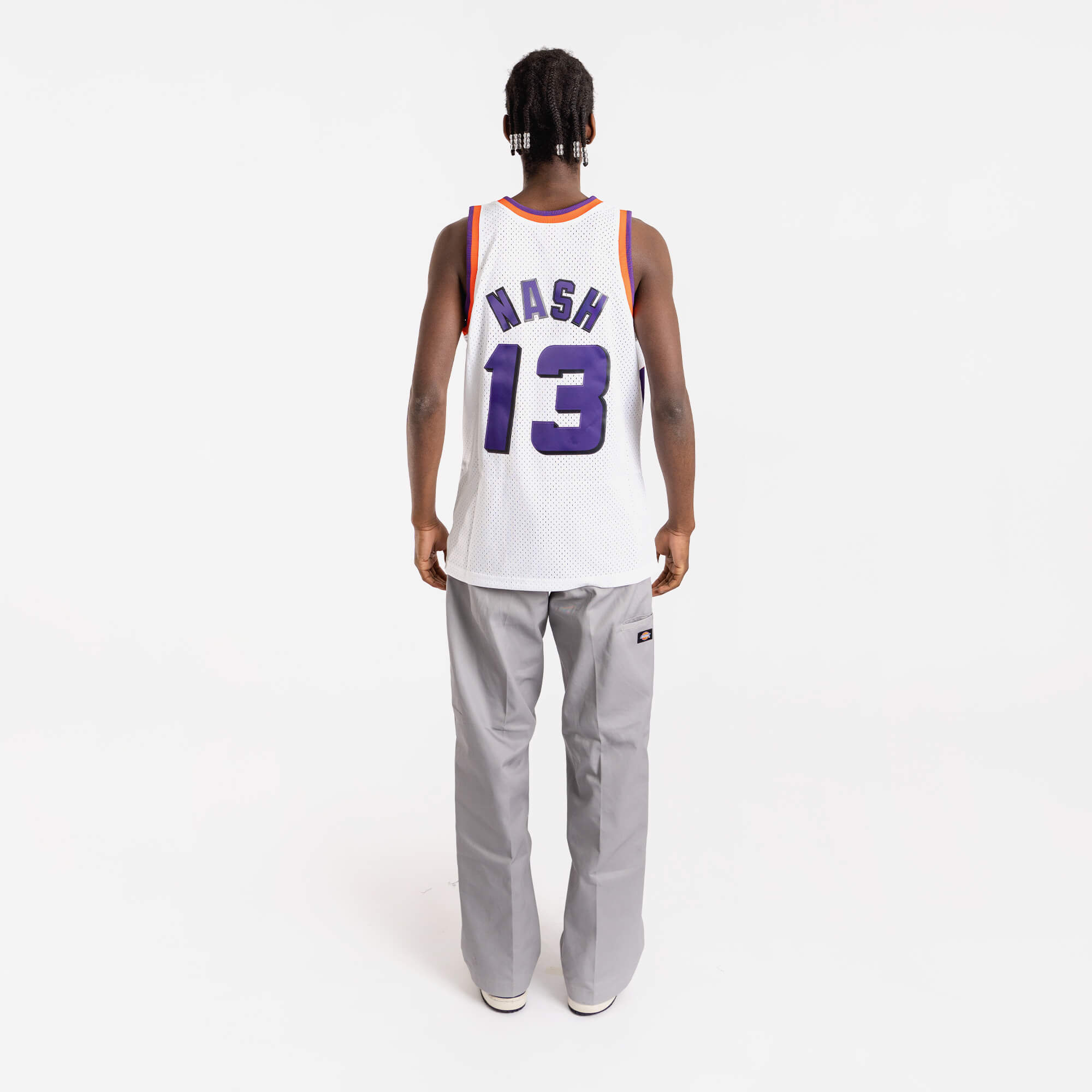 Men's Mitchell & Ness Steve Nash White Phoenix Suns 2001/02 Hardwood  Classics Swingman Jersey