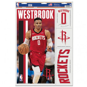 Russell Westbrook Houston Rockets Decal 11" x 17" Stickers
