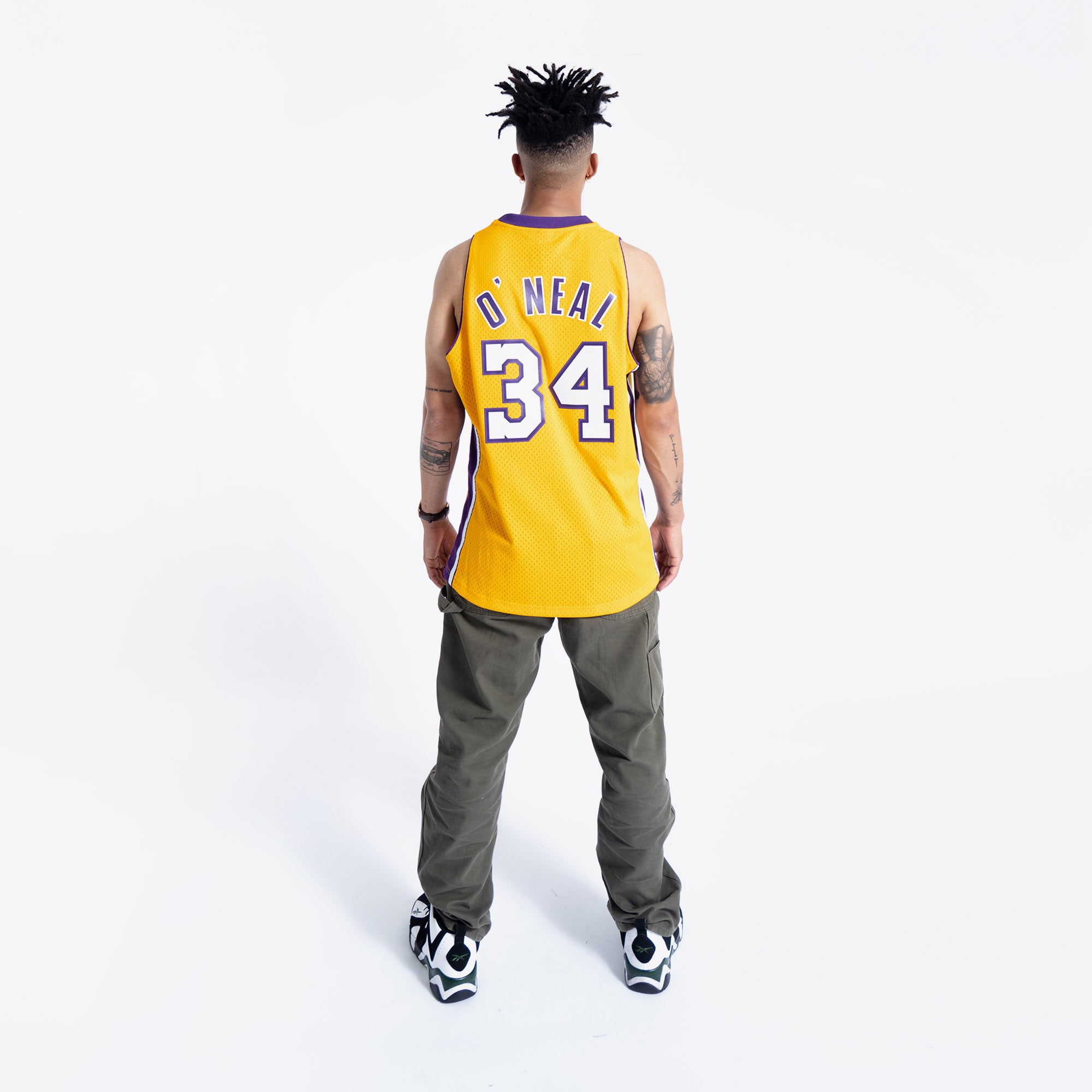 Shaquille O'Neal Los Angeles Lakers HWC Throwback NBA Swingman Jersey –  Basketball Jersey World