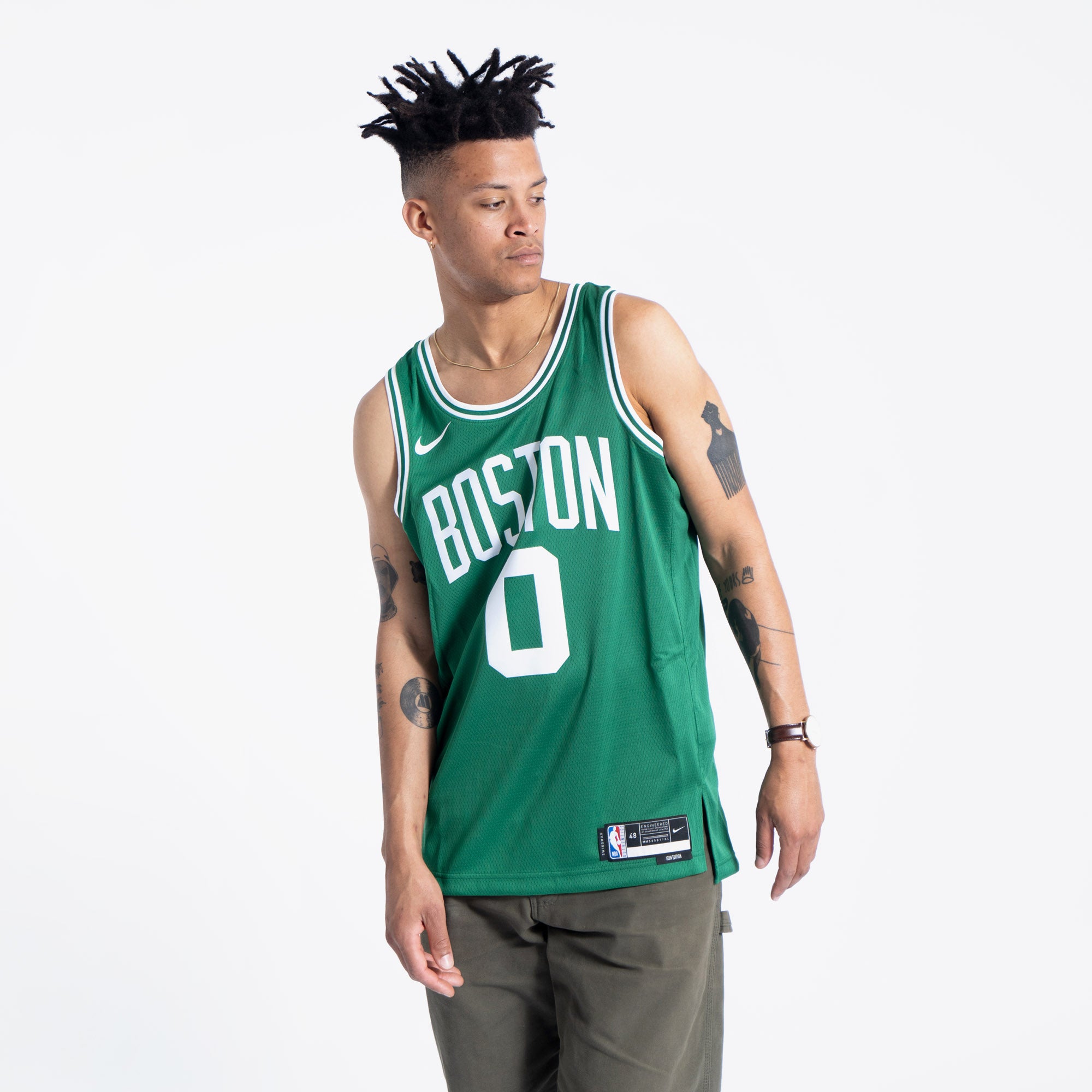 Boston Celtics Nike Name and Number Icon T-Shirt - Jayson Tatum - Mens
