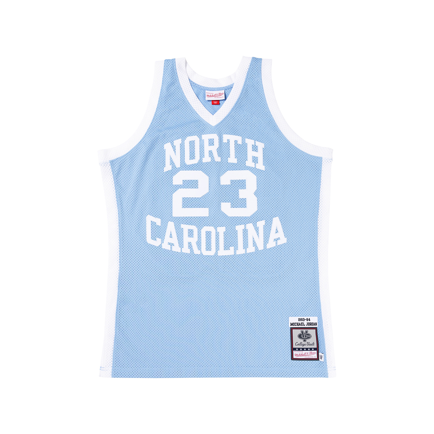 Men's Mitchell & Ness Michael Jordan Carolina Blue North Carolina Tar Heels 1983-84 Authentic Throwback College Jersey in Light Blue
