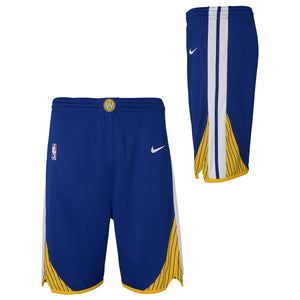GOLDEN STATE WARRIORS NBA ICON EDITION YOUTH BLUE SWINGMAN SHORTS - Basketball Jersey World
