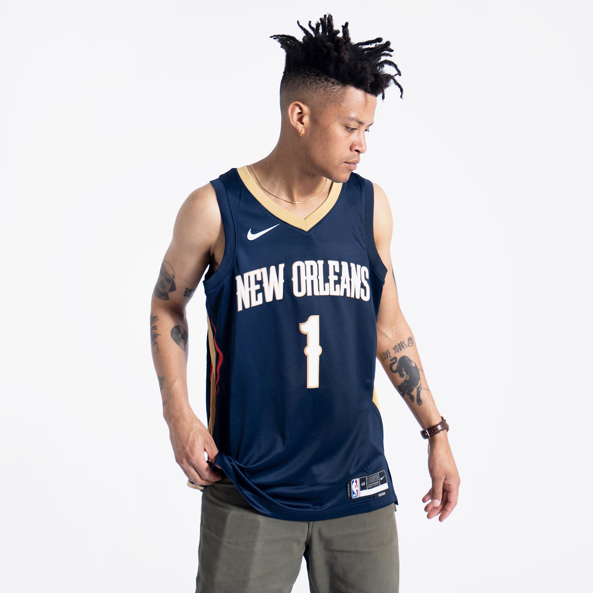 New Orleans Pelicans Zion Williamson NBA Jersey Nike S 40 Basketball Navy  Icon
