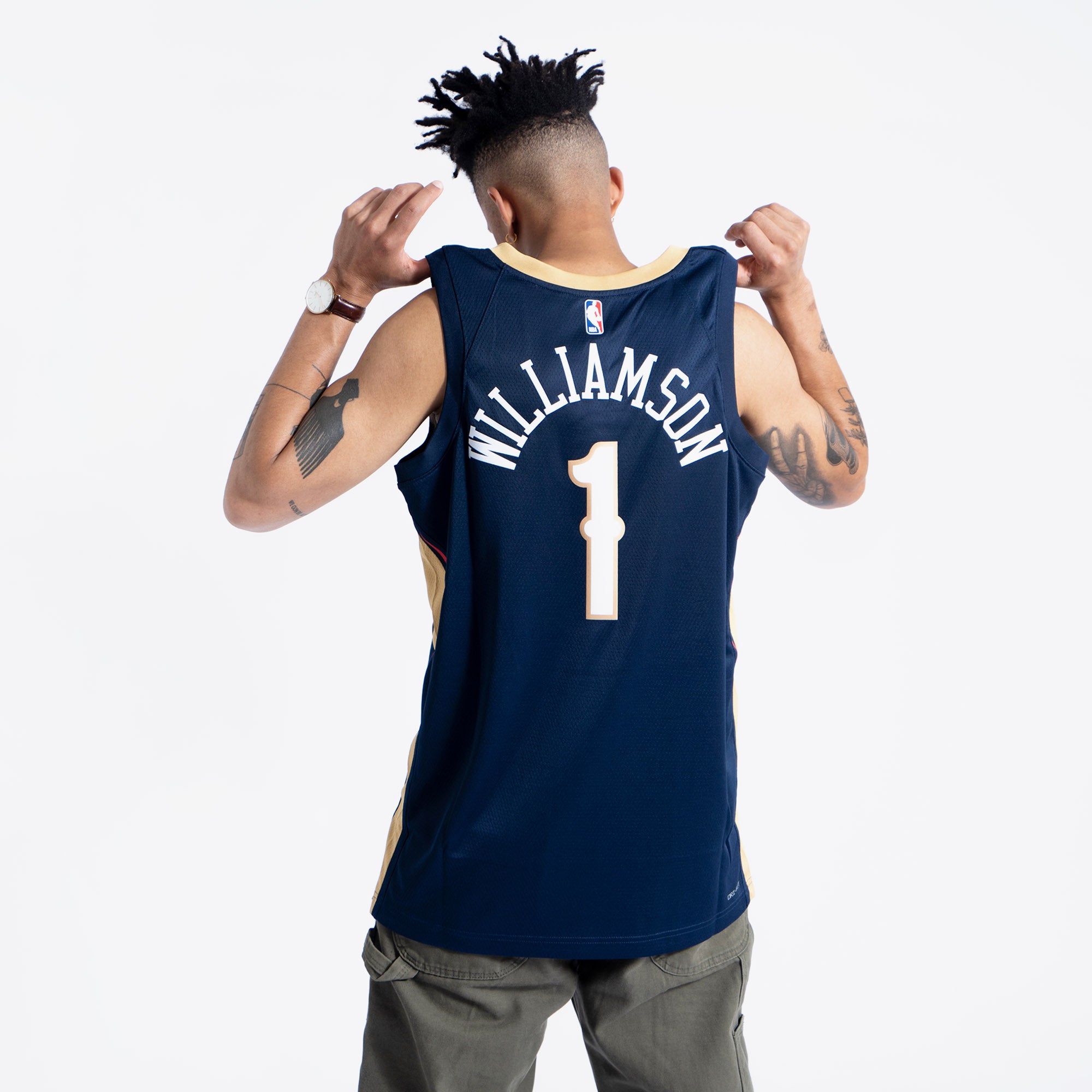 Nike Men's Zion Williamson New Orleans Pelicans 2020/21 Swingman Jersey - Icon Edition - Navy