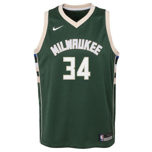 Giannis Antetokounmpo Milwaukee Bucks 2025 Icon Edition Youth NBA Swingman Jersey