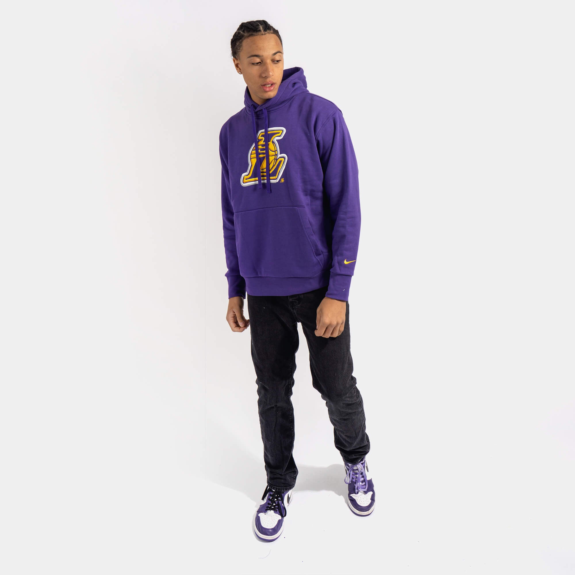 Los Angeles Lakers Nike City Edition Essential Fleece Hoodie - White - Mens