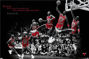Michael Jordan Fly NBA Wall Poster