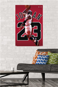 Michael Jordan Chicago Bulls Jersey NBA Wall Poster