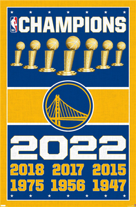 Golden State Warriors 2022 Champions NBA Wall Poster