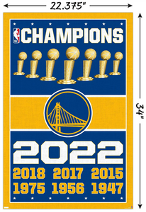 Golden State Warriors 2022 Champions NBA Wall Poster