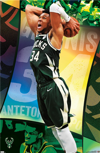 Giannis Antetokounmpo Milwaukee Bucks NBA Wall Poster