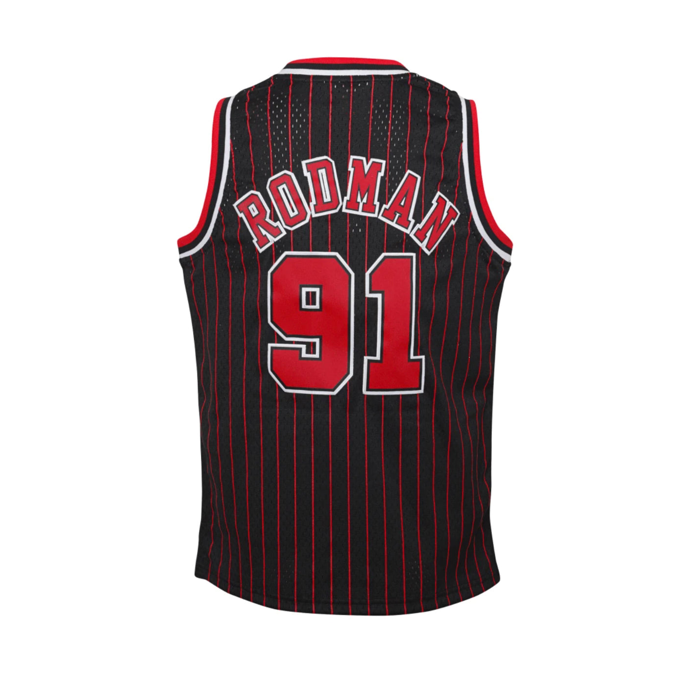 Dennis Rodman Chicago Bulls Hardwood Throwback Pinstripe NBA Swingman Jersey