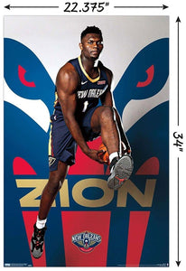 Zion Williamson New Orleans Pelicans NBA Wall Poster