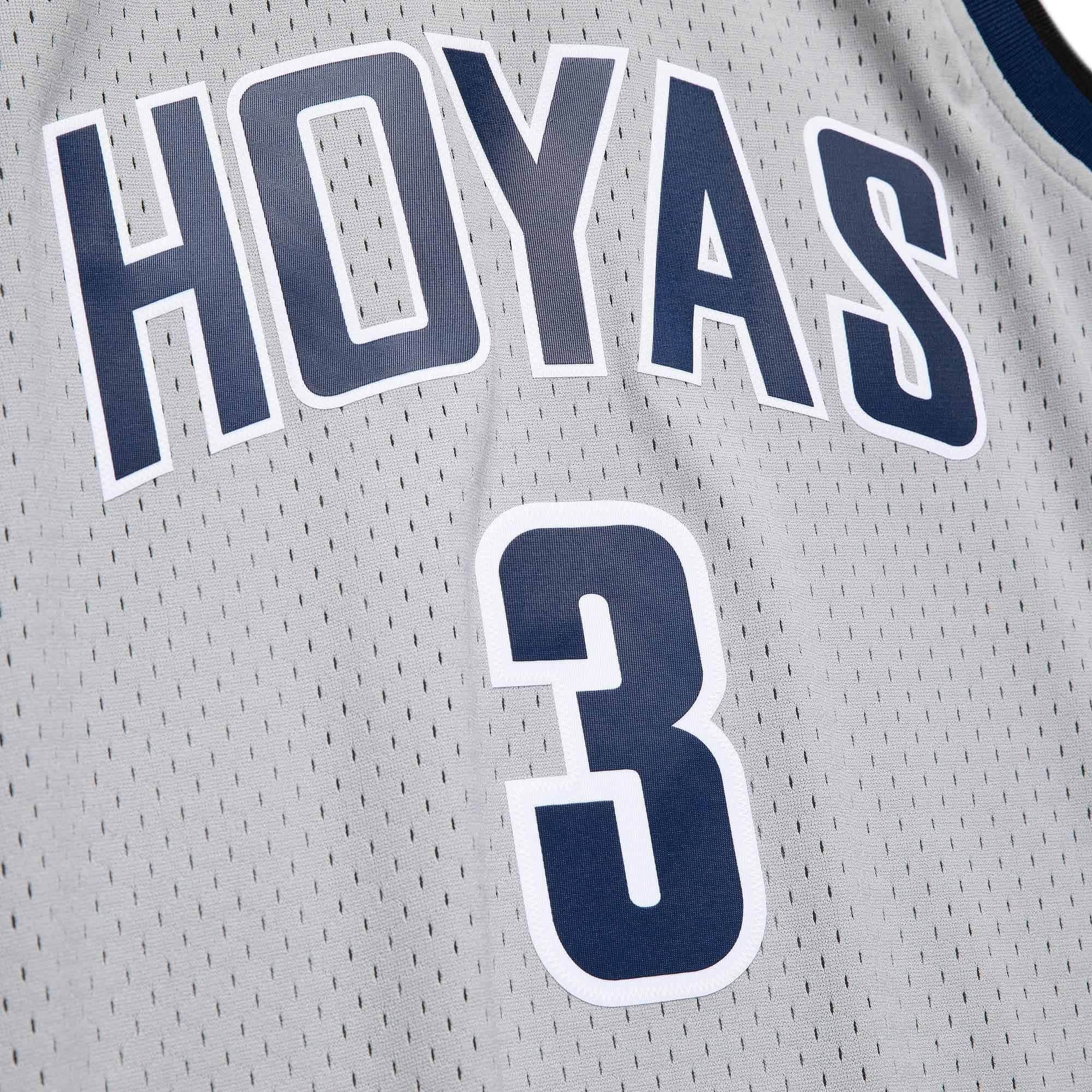 Allen Iverson 3 Hoyas College Gray Basketball Jersey - Kitsociety