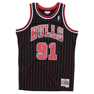 Dennis Rodman Chicago Bulls Pinstripe Throwback NBA Swingman Jersey