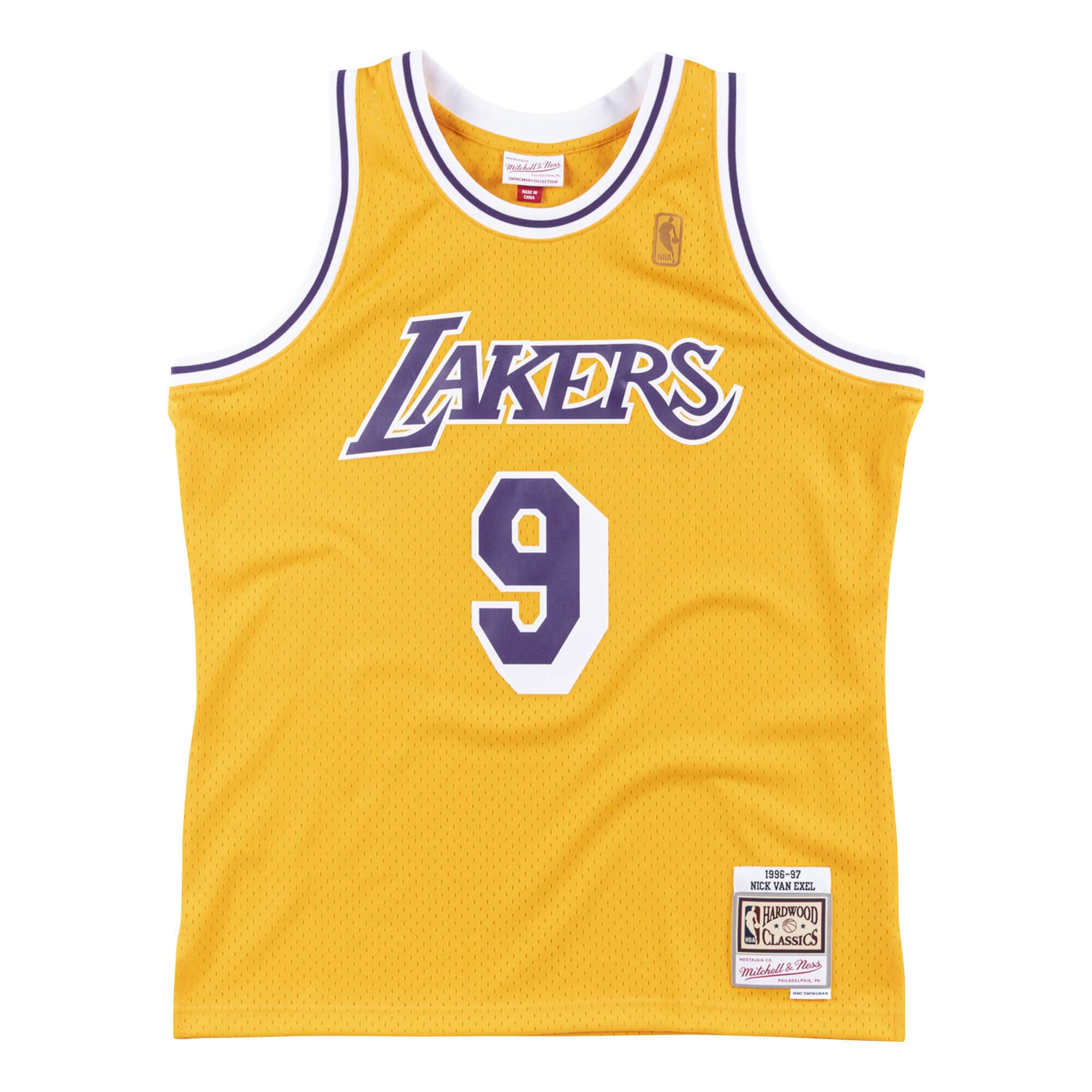Nick Van Exel Los Angeles Lakers HWC Throwback NBA Swingman Jersey
